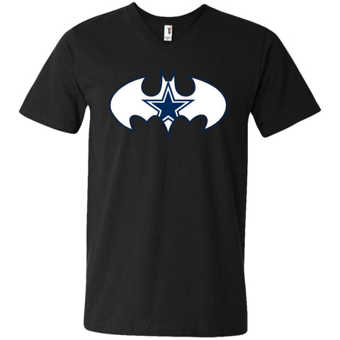 We Are The Dallas Cowboys Batman Nfl Mashup Men V-Neck T-Shirt Black / S Men V-Neck T-Shirt - parenttees