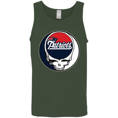 New England Patriots Grateful Dead Steal Your Face Football Nfl Shirts Men Cotton Tank Men Cotton Tank - parenttees