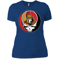 Ottawa Senators Grateful Dead Steal Your Face Hockey Nhl Shirts Women Cotton T-Shirt Women Cotton T-Shirt - parenttees