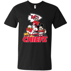 Mickey Mouse Kansas City Chiefs American Football Nfl Sports Shirt Men V-Neck T-Shirt