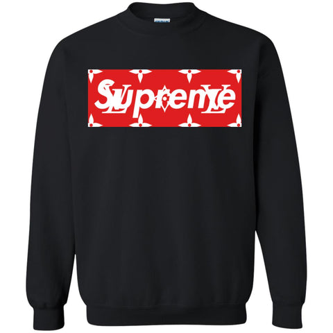 Louis Vuitton Box Supreme T-shirt Crewneck Pullover Sweatshirt Black / S Crewneck Pullover Sweatshirt - parenttees