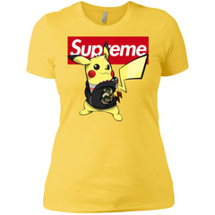 Supreme Pikachu T-shirt Women Cotton T-Shirt Women Cotton T-Shirt - parenttees