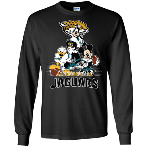 Mickey Mouse Jacksonville Jaguar American Football Nfl Sports Shirt Men Long Sleeve Shirt Black / S Men Long Sleeve Shirt - parenttees