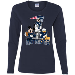 Nfl - New England Patriots Donald Duck Goofy Mickey Mouse Super Bowl 2019 Football Women Long Sleeve Shirt Women Long Sleeve Shirt - parenttees