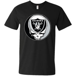 Oakland Raiders Grateful Dead Steal Your Face Football Nfl Shirts Men V-Neck T-Shirt