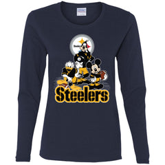 Mickey Mouse Pittsburgh Steelers American Football Nfl Sports Shirt Women Long Sleeve Shirt Women Long Sleeve Shirt - parenttees