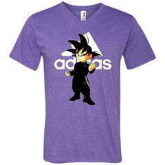 Goku Treding Adidas White T-shirt Men V-Neck T-Shirt Men V-Neck T-Shirt - parenttees