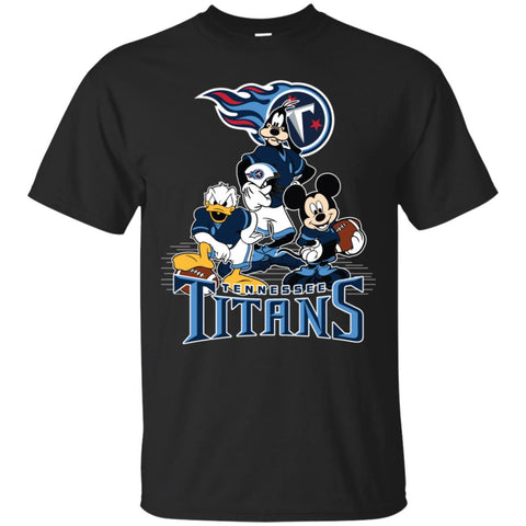 Mickey Mouse Tennessee Titans American Football Nfl Sports Shirt Men Cotton T-Shirt Black / S Men Cotton T-Shirt - parenttees