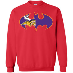 We Are The Minnesota Vikings Batman Nfl Mashup Crewneck Pullover Sweatshirt Crewneck Pullover Sweatshirt - parenttees