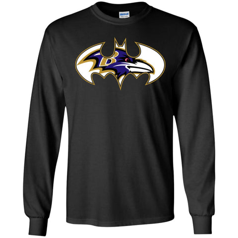 We Are The Baltimore Ravens Batman Nfl Mashup Men Long Sleeve Shirt Black / S Men Long Sleeve Shirt - parenttees