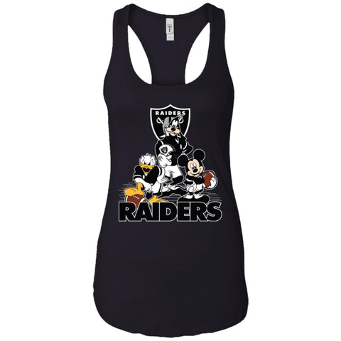 Mickey Mouse Oakland Raiders American Football Nfl Sports Shirt Women Tank Top Black / X-Small Women Tank Top - parenttees