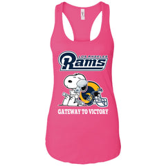 Los Angeles Rams Gateway To Victory Super Bowl 2019 Snoopy Football Nfl Women Tank Top Women Tank Top - parenttees