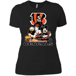 Mickey Mouse Cincinnati Bengals American Football Nfl Sports Shirt Women Cotton T-Shirt