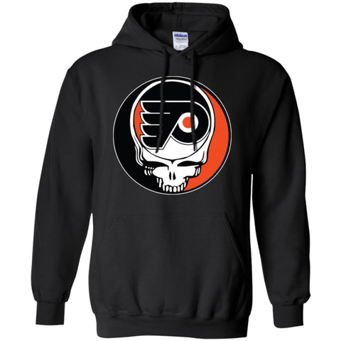 Philadelphia Flyers Grateful Dead Steal Your Face Hockey Nhl Shirts Pullover Hoodie Sweatshirt Black / S Pullover Hoodie Sweatshirt - parenttees