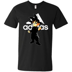 Goku Treding Adidas White T-shirt Men V-Neck T-Shirt Men V-Neck T-Shirt - parenttees