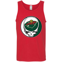 Minnesota Wild Grateful Dead Steal Your Face Hockey Nhl Shirts Men Cotton Tank Men Cotton Tank - parenttees