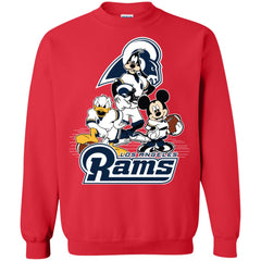 Mickey Mouse Los Angeles Rams American Football Nfl Sports Shirt Crewneck Pullover Sweatshirt Crewneck Pullover Sweatshirt - parenttees