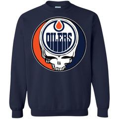 Edmonton Oilers Grateful Dead Steal Your Face Hockey Nhl Shirts Crewneck Pullover Sweatshirt Crewneck Pullover Sweatshirt - parenttees