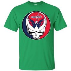 Washington Capitals Grateful Dead Steal Your Face Hockey Nhl Shirts Men Cotton T-Shirt Men Cotton T-Shirt - parenttees