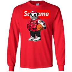 Supreme Bear Basketball T-shirt Men Long Sleeve Shirt Men Long Sleeve Shirt - parenttees