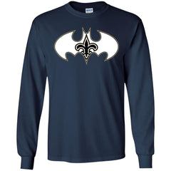 We Are The New Orleans Saints Batman Nfl Mashup Men Long Sleeve Shirt Men Long Sleeve Shirt - parenttees