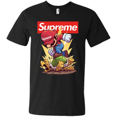 Supreme Mario Gaming T-shirt Men V-Neck T-Shirt Men V-Neck T-Shirt - parenttees