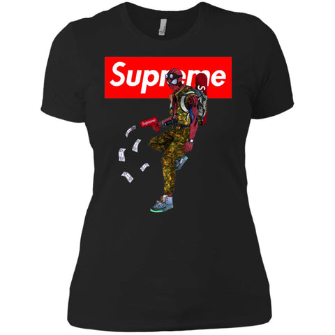 Supreme Spider Man Best T-shirt Women Cotton T-Shirt Black / X-Small Women Cotton T-Shirt - parenttees