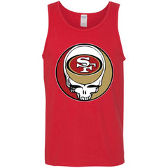 San Francisco 49ers Grateful Dead Steal Your Face Football Nfl Shirts Men Cotton Tank Men Cotton Tank - parenttees