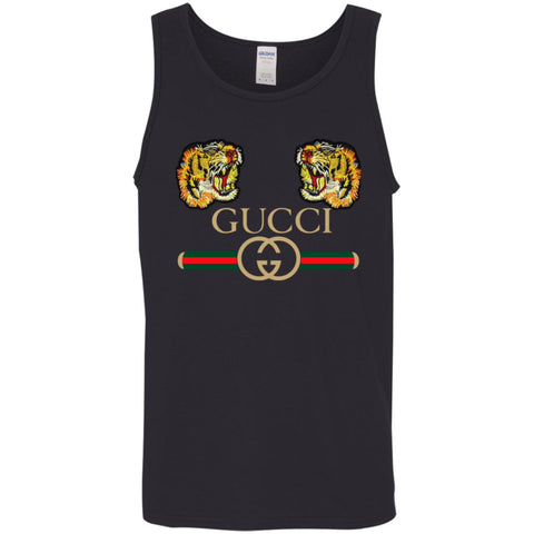 Gucci Tiger Love T-shirt Men Cotton Tank Black / X-Small Men Cotton Tank - parenttees