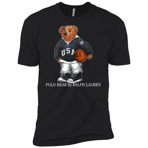 Polo Bear Ralph Lauren Shirt Men Short Sleeve T-Shirt Black / X-Small Men Short Sleeve T-Shirt - parenttees