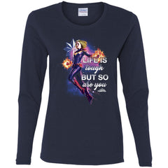 Captain Marvel Inspirational Quote Flight Women Long Sleeve Shirt Women Long Sleeve Shirt - parenttees