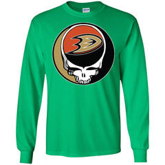 Anaheim Ducks Grateful Dead Steal Your Face Hockey Nhl Shirts Men Long Sleeve Shirt Men Long Sleeve Shirt - parenttees