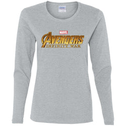 Marvel Avengers Infinity War Golden Logo Women Long Sleeve Shirt