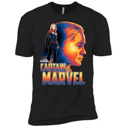 Captain Marvel Bold Sunset Portrait Men Short Sleeve T-Shirt