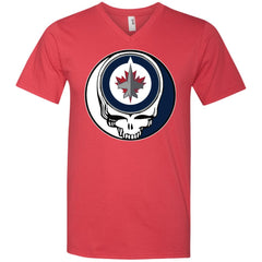 Winnipeg Jets Grateful Dead Steal Your Face Hockey Nhl Shirts Men V-Neck T-Shirt Men V-Neck T-Shirt - parenttees