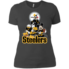 Mickey Mouse Pittsburgh Steelers American Football Nfl Sports Shirt Women Cotton T-Shirt Women Cotton T-Shirt - parenttees