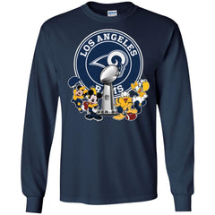 Los Angeles Rams Super Bowl 2019 Mickey Minnie Mouse Donald Daisy Duck Football Nfl Men Long Sleeve Shirt Men Long Sleeve Shirt - parenttees