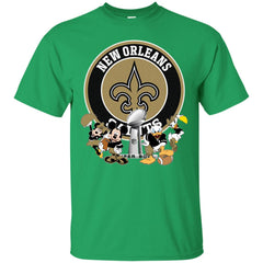 Nfl – New Orleans Saints Super Bowl 2019 Mickey Mouse Minnie Mouse Donald Duck Daisy Duck Football Men Cotton T-Shirt Men Cotton T-Shirt - parenttees