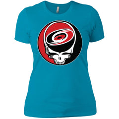 Carolina Hurricanes Grateful Dead Steal Your Face Hockey Nhl Shirts Women Cotton T-Shirt Women Cotton T-Shirt - parenttees