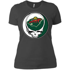 Minnesota Wild Grateful Dead Steal Your Face Hockey Nhl Shirts Women Cotton T-Shirt Women Cotton T-Shirt - parenttees