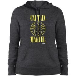 Captain Marvel Yellow Paint Drip Logo Women Hooded Sweatshirt