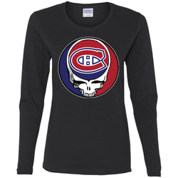 Montreal Canadiens Grateful Dead Steal Your Face Hockey Nhl Shirts Women Long Sleeve Shirt