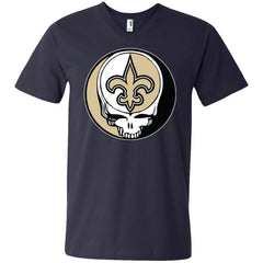 New Orleans Saints Grateful Dead Steal Your Face Football Nfl Shirts Men V-Neck T-Shirt Men V-Neck T-Shirt - parenttees