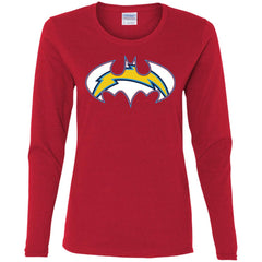 We Are The Los Angeles Chargers Batman Nfl Mashup Women Long Sleeve Shirt Women Long Sleeve Shirt - parenttees