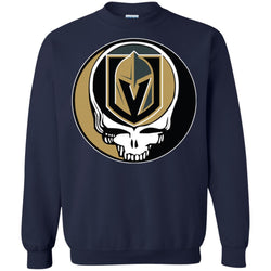 Vegas Golden Knights Grateful Dead Steal Your Face Hockey Nhl Shirts Crewneck Pullover Sweatshirt