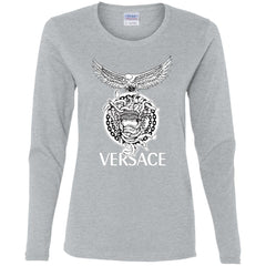 Versace Supervip Logo T-shirt Women Long Sleeve Shirt Women Long Sleeve Shirt - parenttees