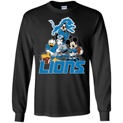 Mickey Mouse Detroit Lions American Football Nfl Sports Shirt Men Long Sleeve Shirt