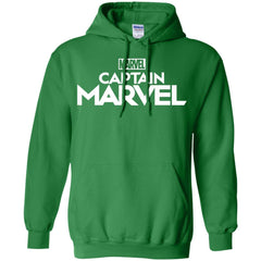 Marvel Captain Marvel Movie Logo White Pullover Hoodie Sweatshirt Pullover Hoodie Sweatshirt - parenttees