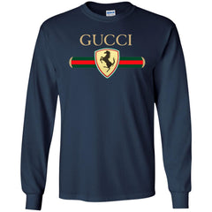 Gucci Ferrari T-shirt Men Long Sleeve Shirt Men Long Sleeve Shirt - parenttees