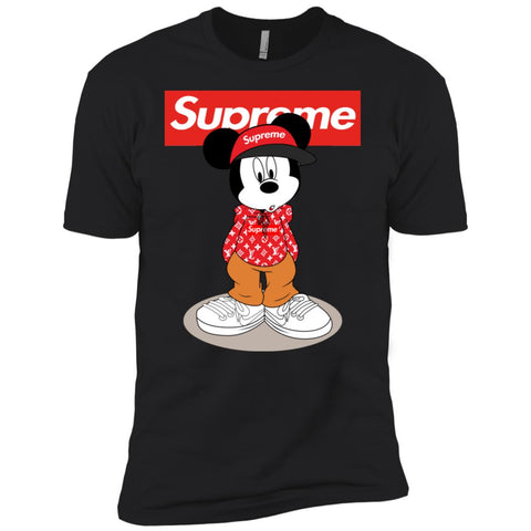 Supreme Mickey Mouse T-shirt Men Short Sleeve T-Shirt Black / X-Small Men Short Sleeve T-Shirt - parenttees